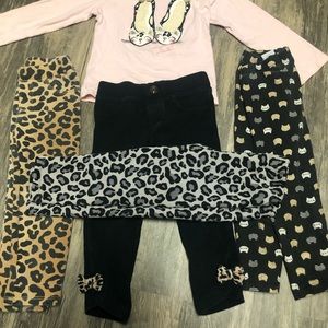Gymboree leopard print bundle of girls 2T clothes